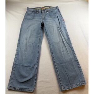Farm Girl Mardy Barn Utility Wide Leg Carpenter Jeans Women's 13R